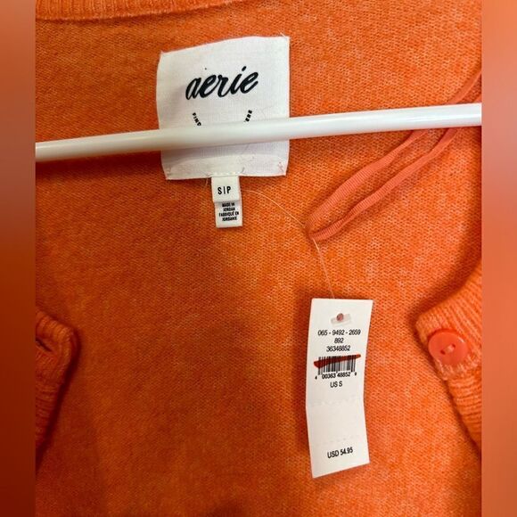 NEW Aerie campus cool wool alpaca cardigan peach - Picture 5 of 6